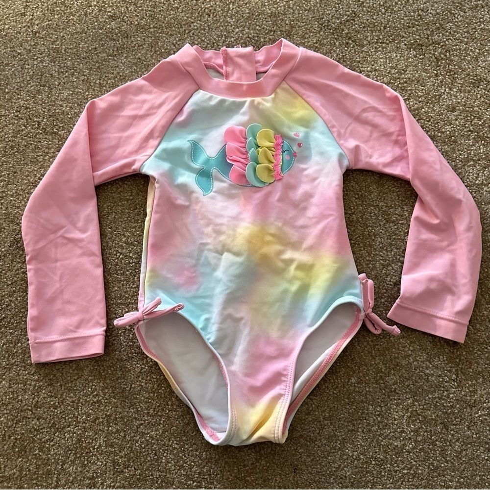 Little Me Long Sleeve One Peice Swimsuit size 2T